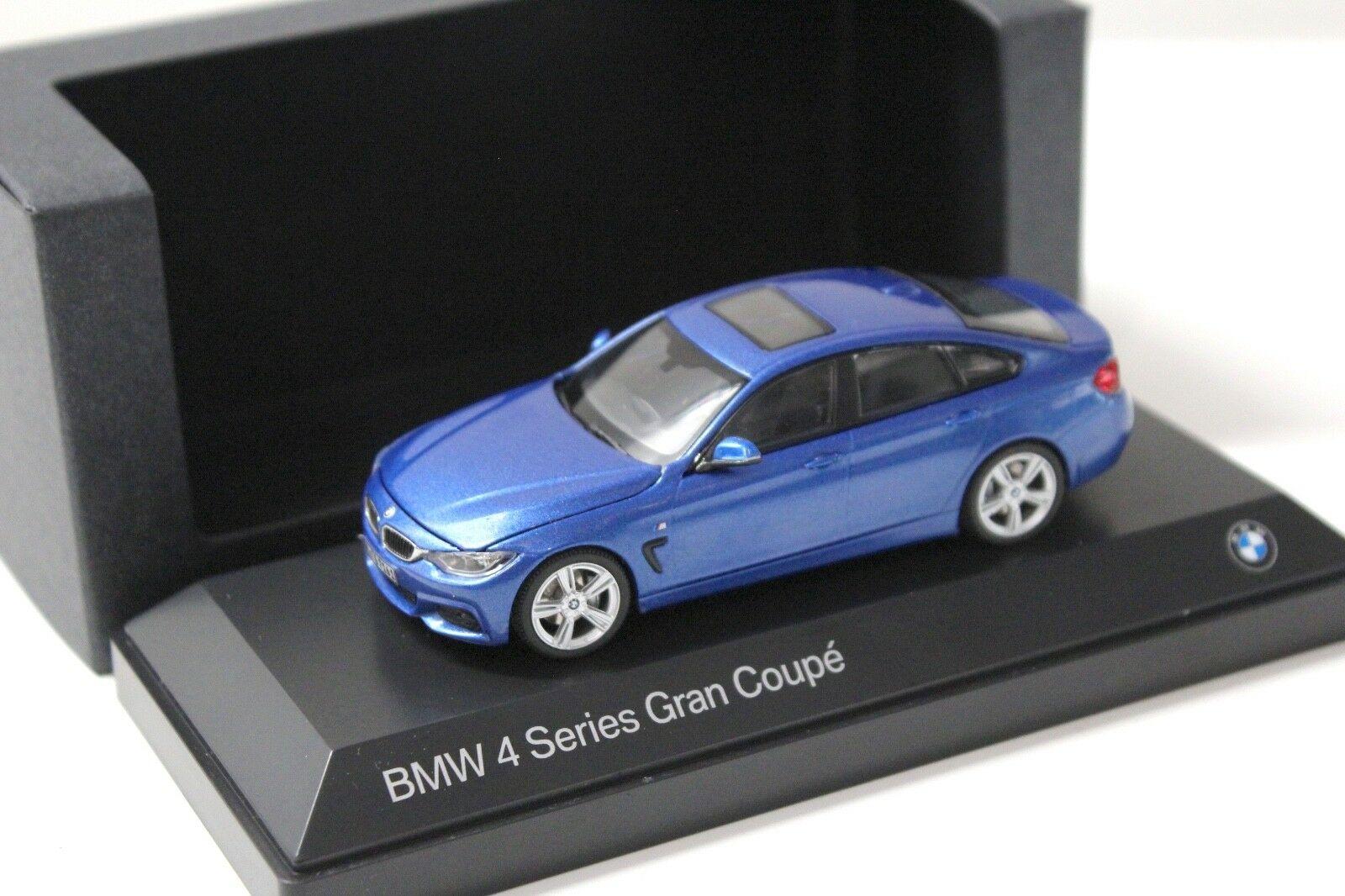 1:43 Kyosho BMW 4er 4 Series Gran Coupe blue DEALER VERSION