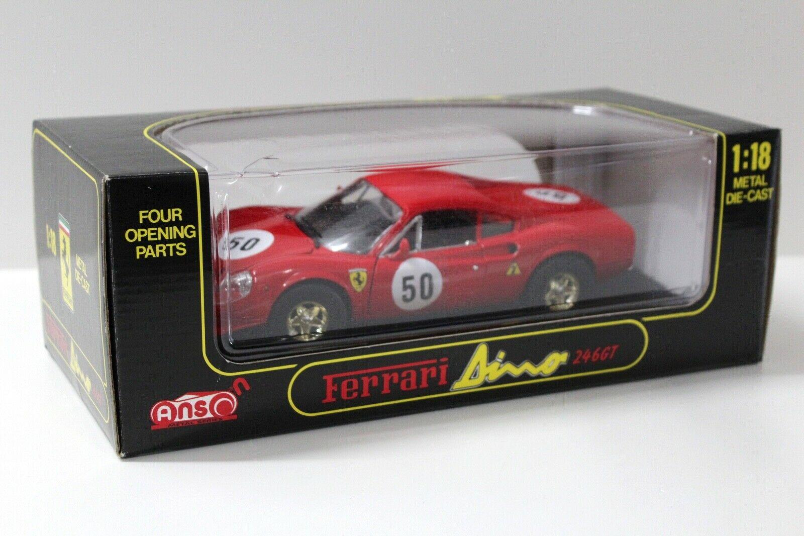 1:18 Anson Ferrari Dino 246GT Coupe red #50