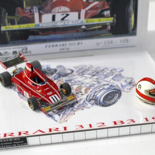 1:43 HECO SET Ferrari 312 B3 Regazzoni 1974 Dutch GP #11 + Helmet