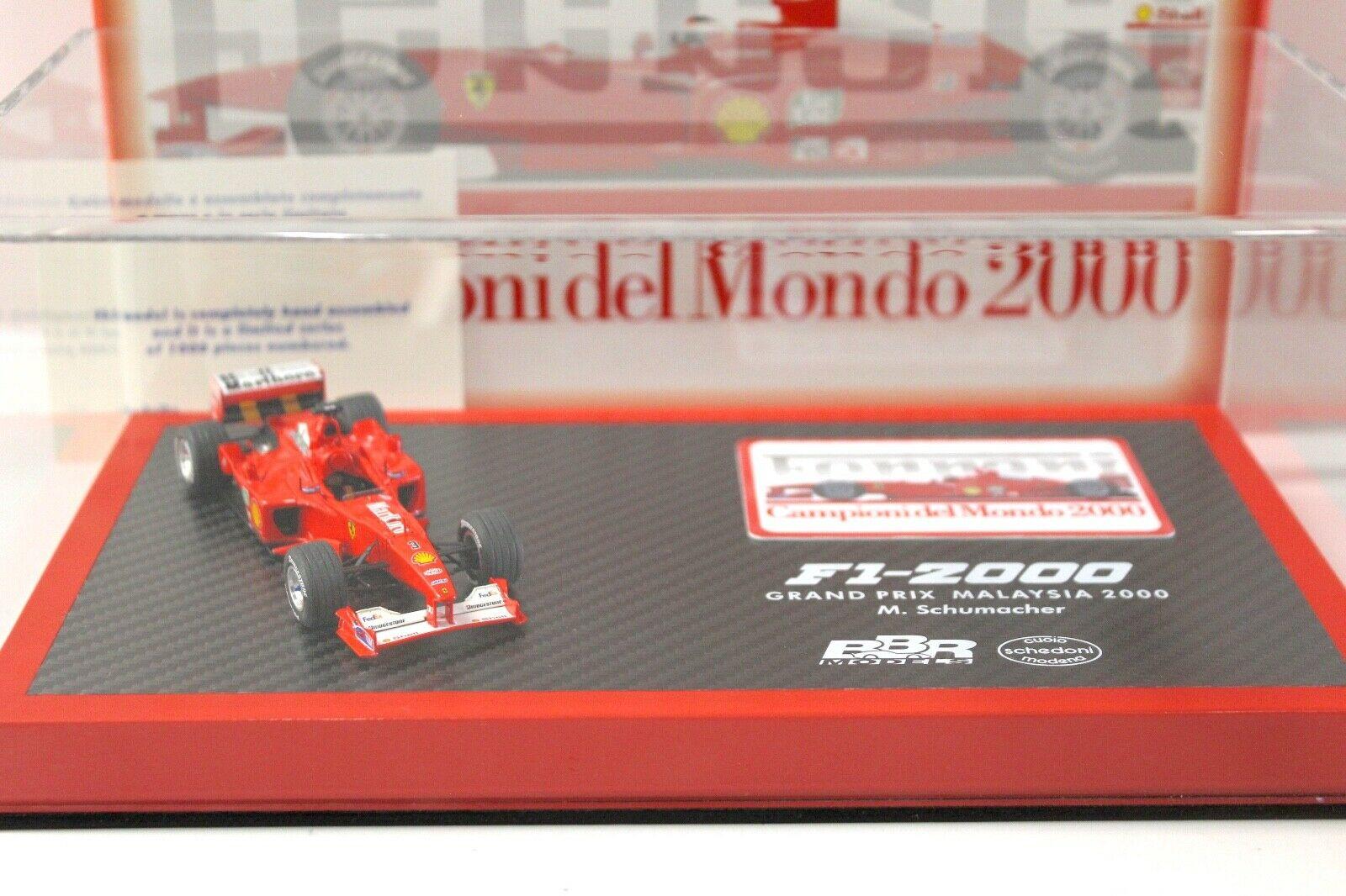 1:43 BBR BOX SET Ferrari F1-2000 GP Malaysia 2000 M.Schumacher