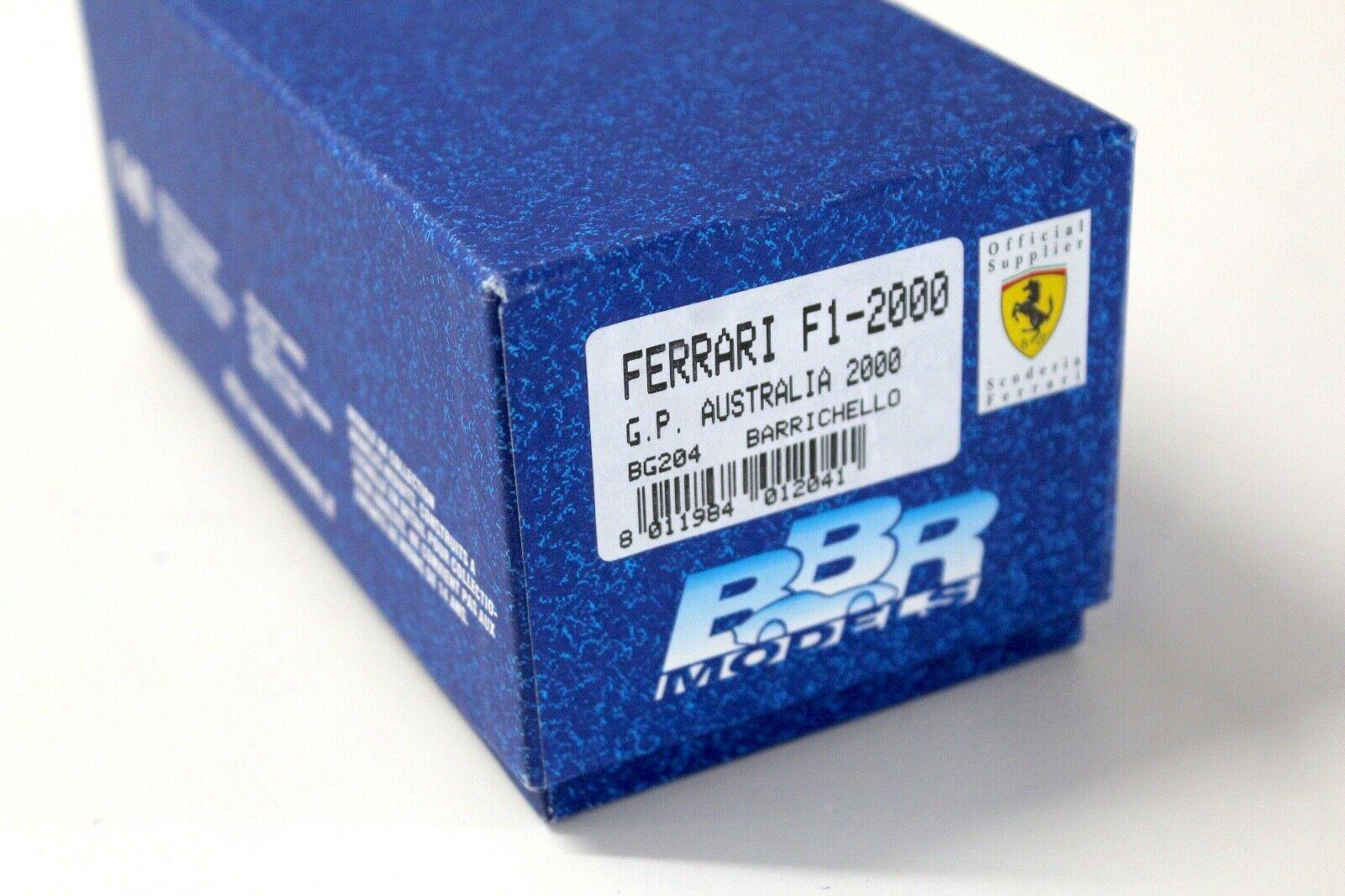 1:43 BBR Ferrari F1-2000 GP Australia 2000 Barrichello