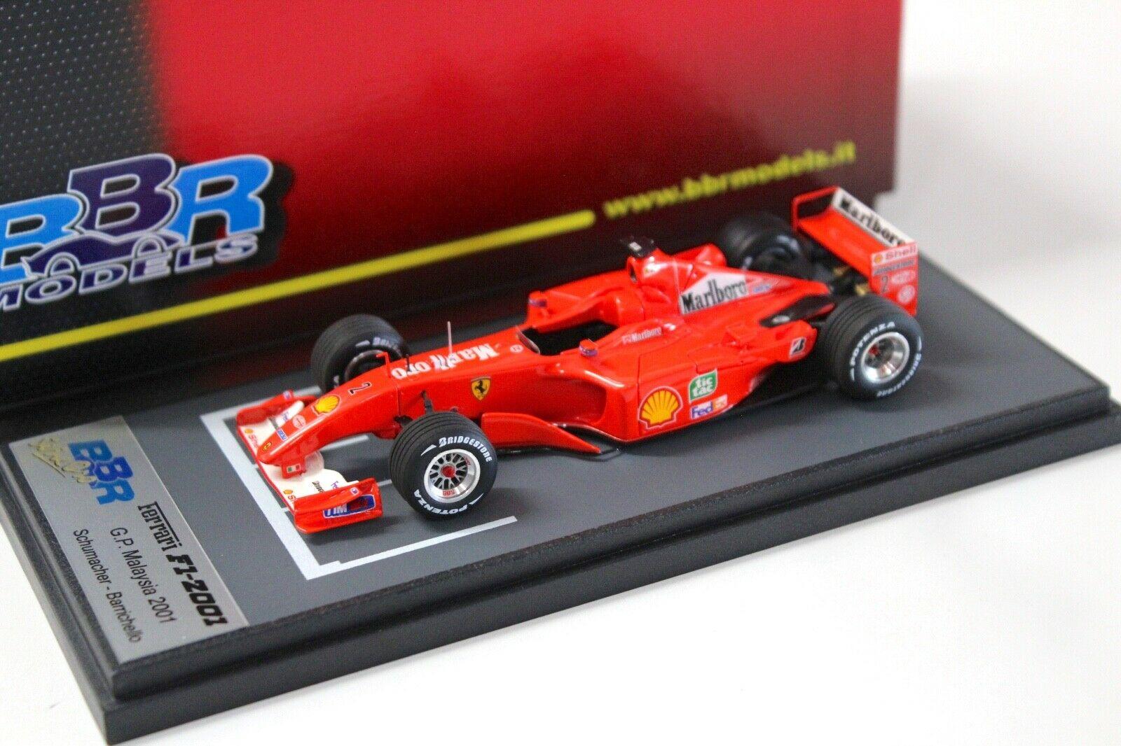 1:43 BBR Ferrari F1-2001 GP Malaysia R.Barrichello
