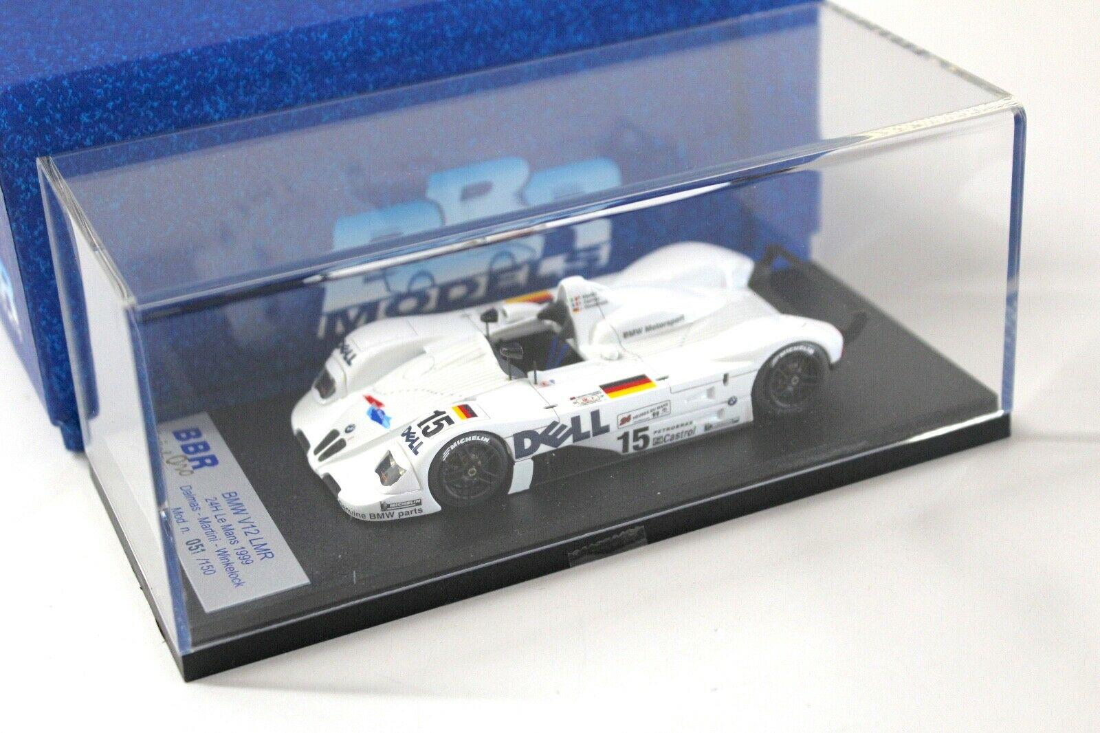 1:43 BBR BMW V12 LMR 24h Le Mans 1999 Winner #15 Dalmas white
