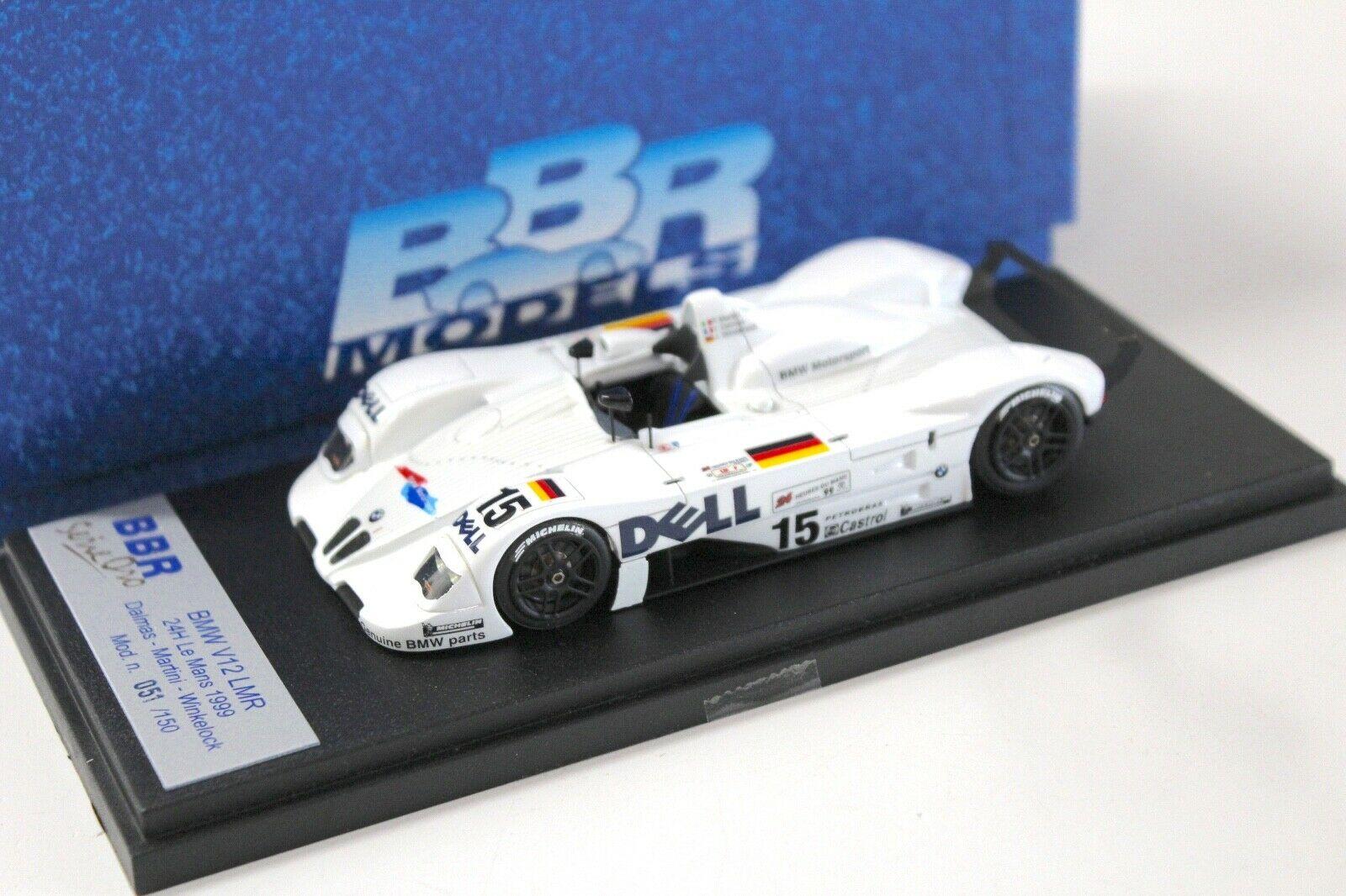 1:43 BBR BMW V12 LMR 24h Le Mans 1999 Winner #15 Dalmas white