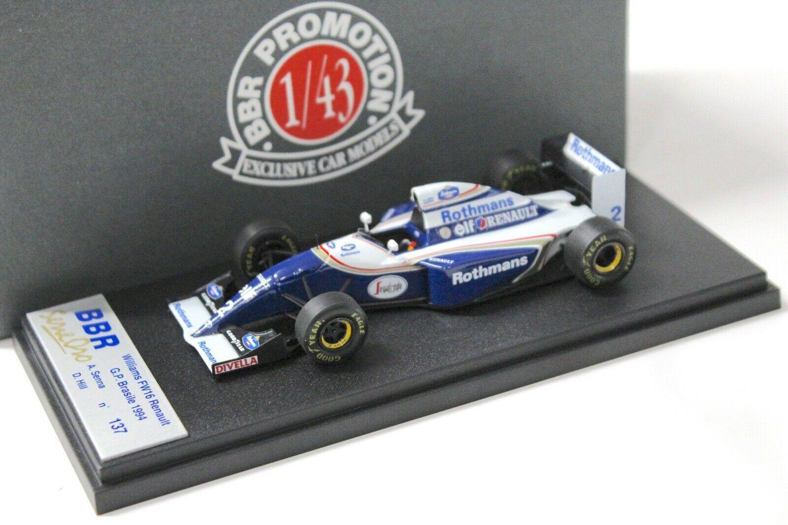 1:43 BBR () Williams FW16 Renault GP Brazil A.Senna #2