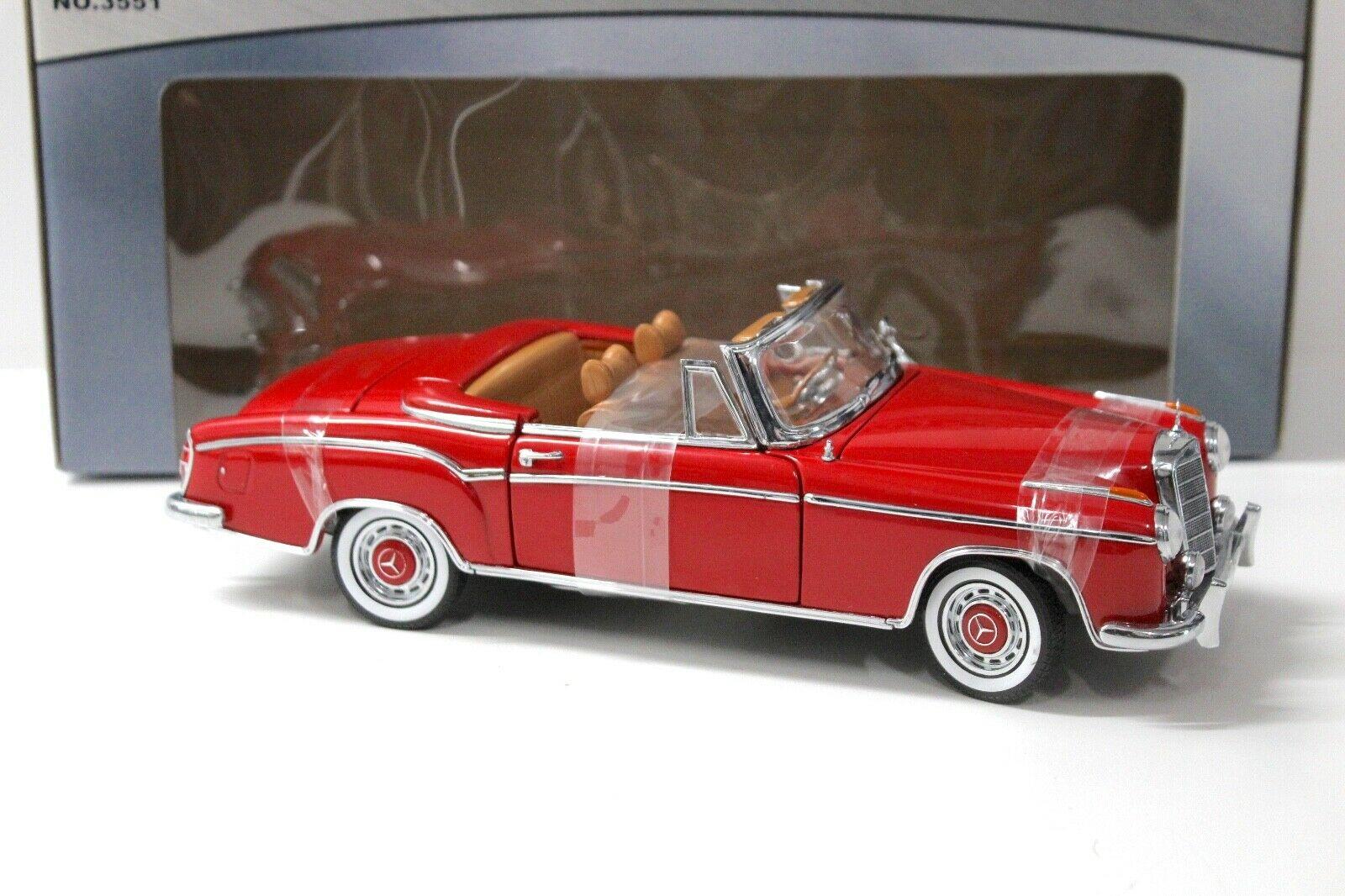 1:18 Sun Star Mercedes 220SE Cabriolet red 1958