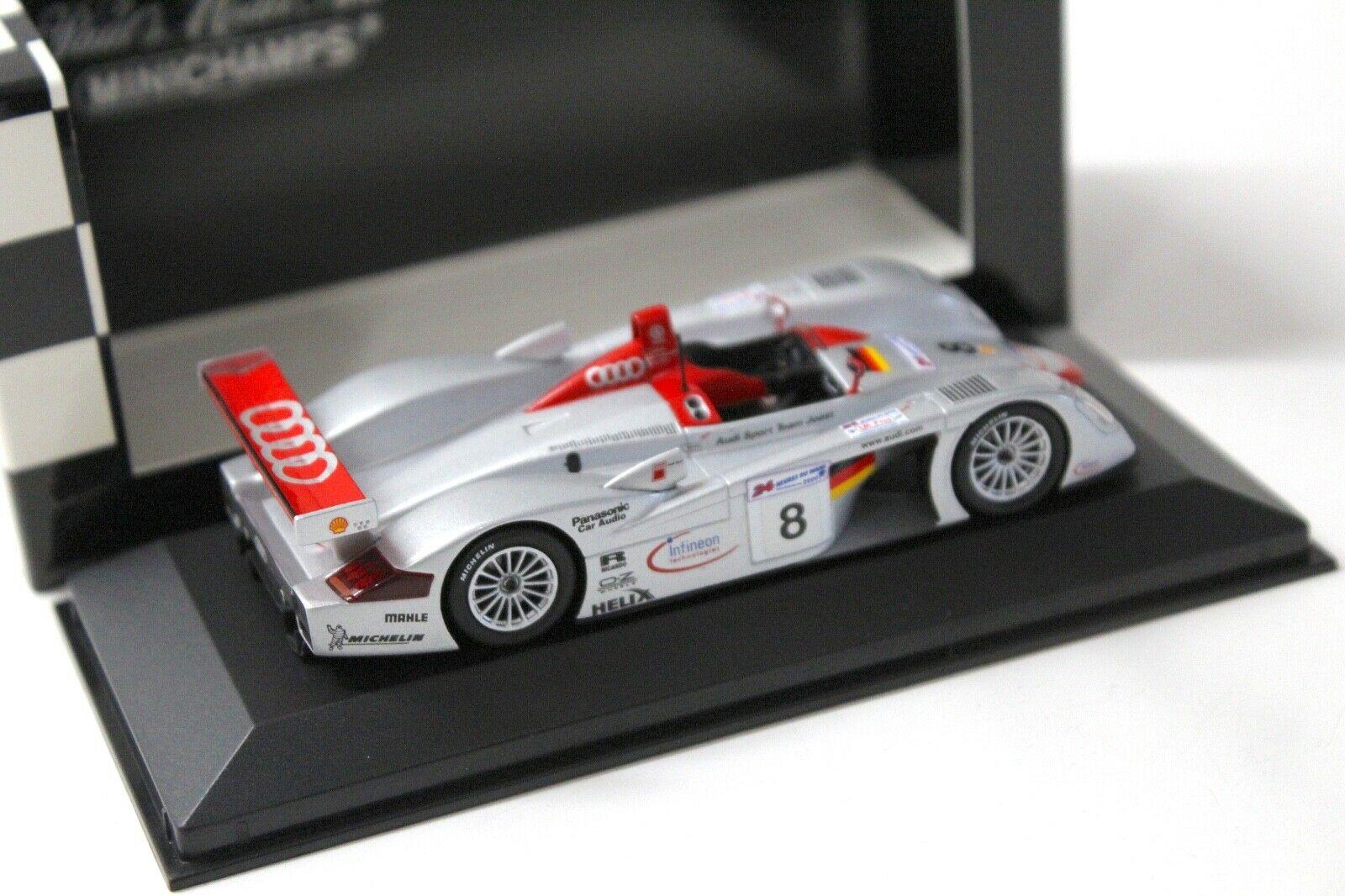 1:43 Minichamps Audi R8S Le Mans 24h 2000 Biela #8