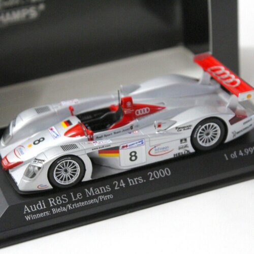 1:43 Minichamps Audi R8S Le Mans 24h 2000 Biela #8