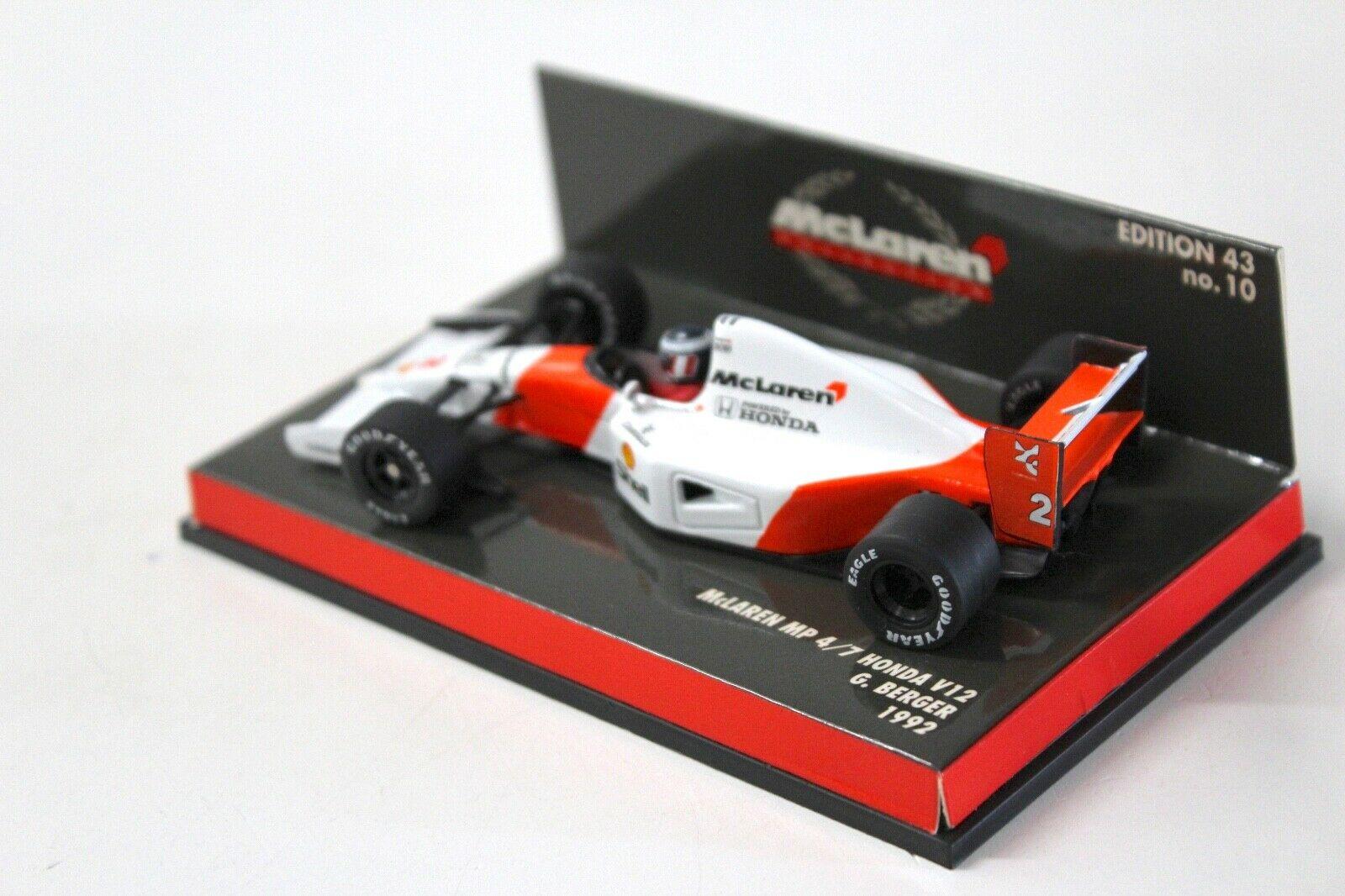 1:43 Minichamps McLaren MP4/7 Honda V12 G.Berger 1992