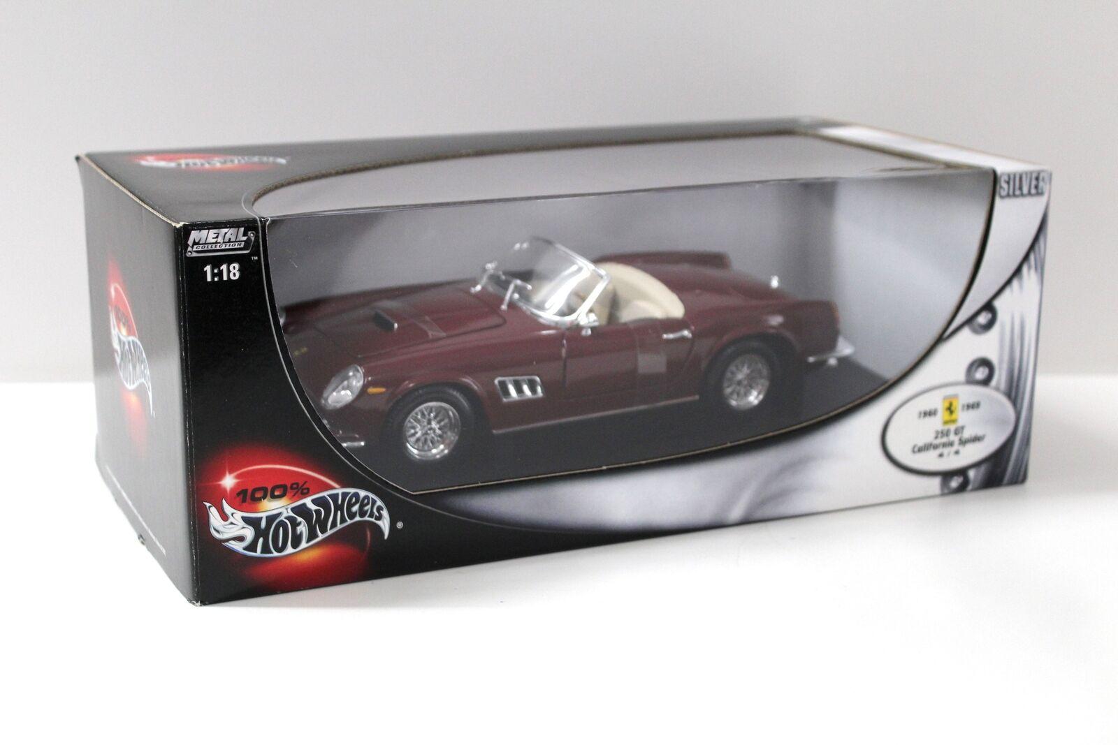 1:18 Hot Wheels Ferrari 250 GT Spider dark red