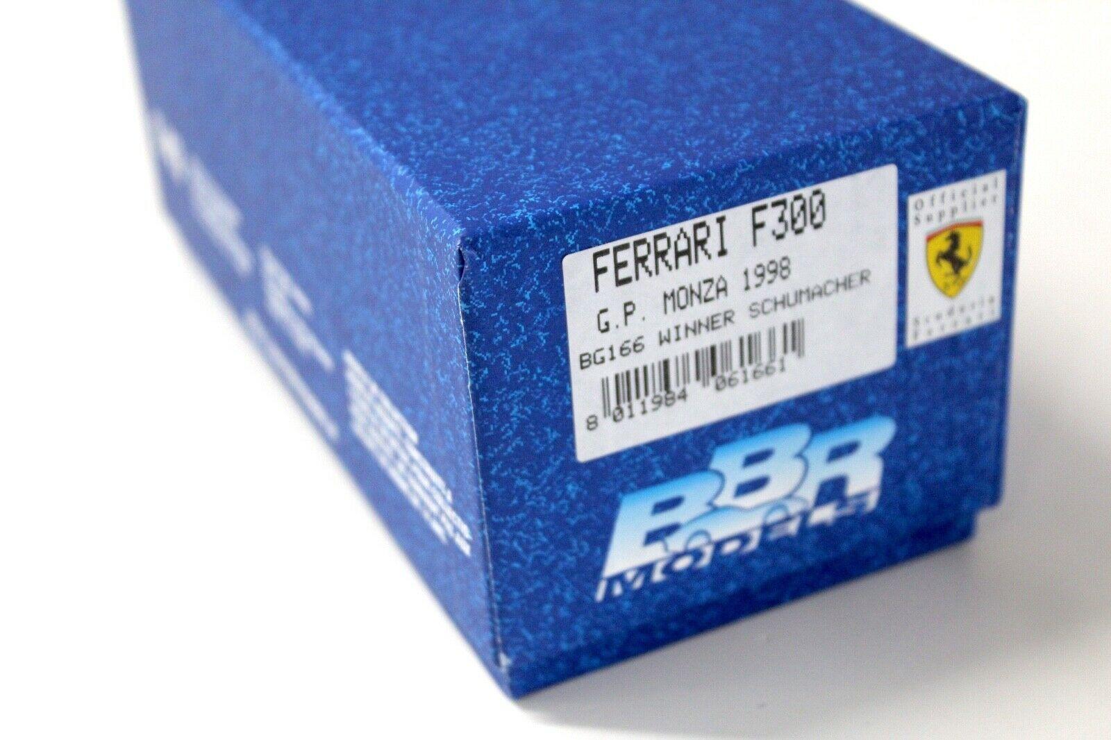 1:43 BBR F1 Ferrari F300 GP Monza 1998 Winner M.Schumacher