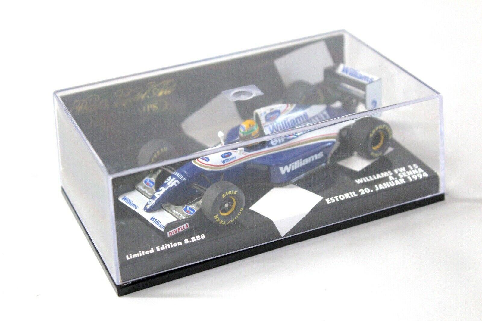 1:43 Minichamps Renault Williams FW15 A.Senna Estoril