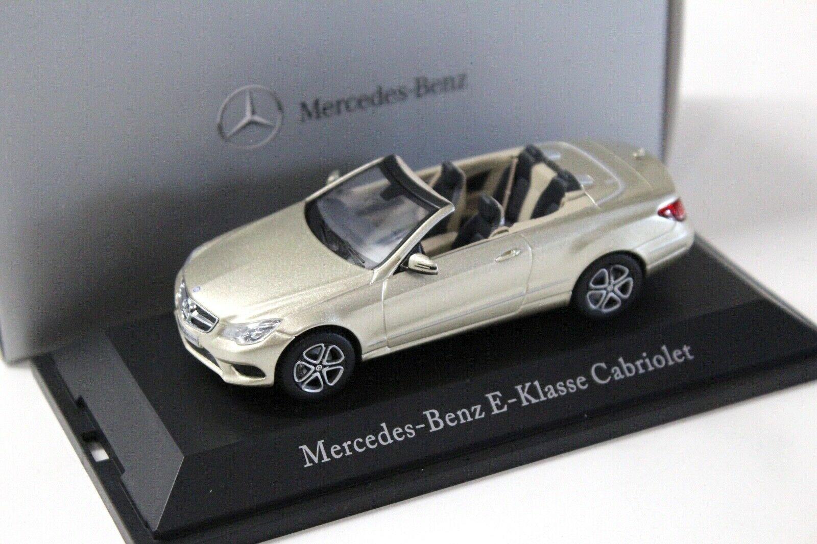 1:43 Kyosho Mercedes E-Klasse Cabriolet beige DEALER VERSION