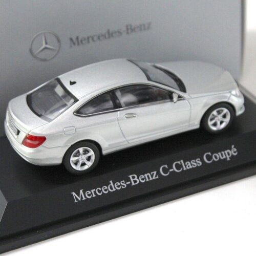 1:43 Norev Mercedes C-Class Coupe silver DEALER VERSION - Image 2