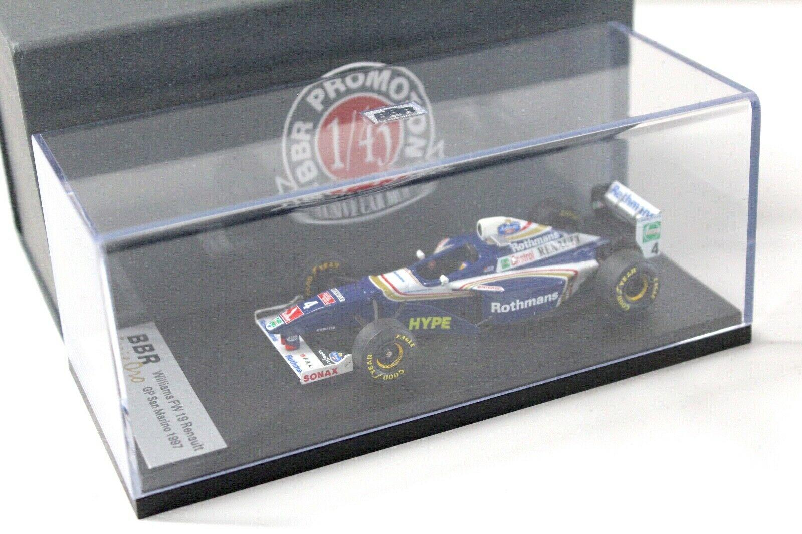 1:43 BBR F1 Williams Renault FW19 GP San Marino Frenzen 1997