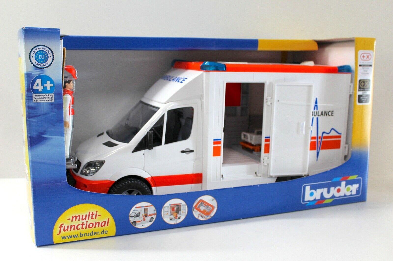 1:16 Bruder Mercedes Sprinter Rettungswagen RTW +Figur