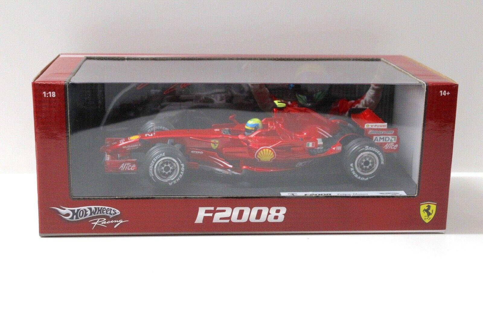 1:18 Hot Wheels Ferrari F2008 F1 Felipe Massa #2 red