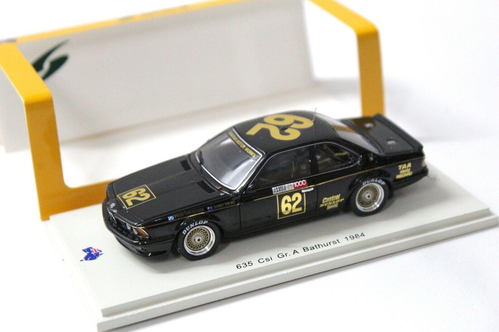 1:43 Spark BMW 635 CSI Gr.A Bathurst 1984 #62 black