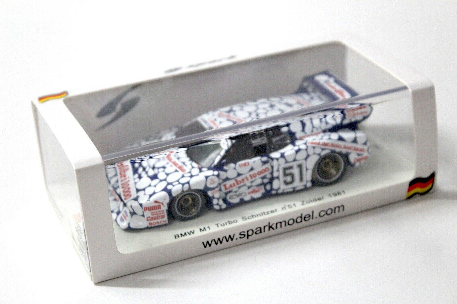 1:43 Spark BMW M1 Turbo Schnitzer #51 Zolder 1981