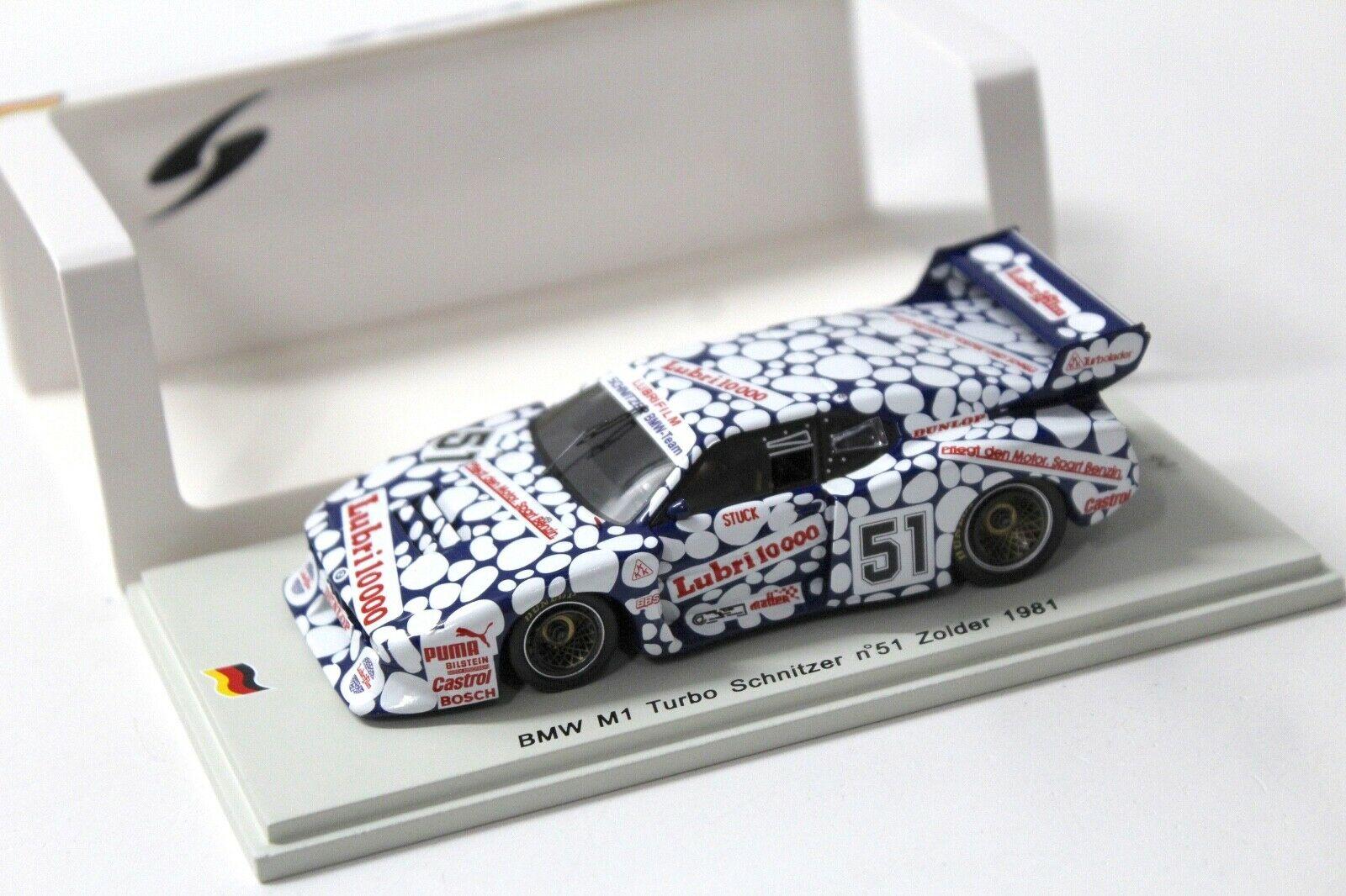 1:43 Spark BMW M1 Turbo Schnitzer #51 Zolder 1981