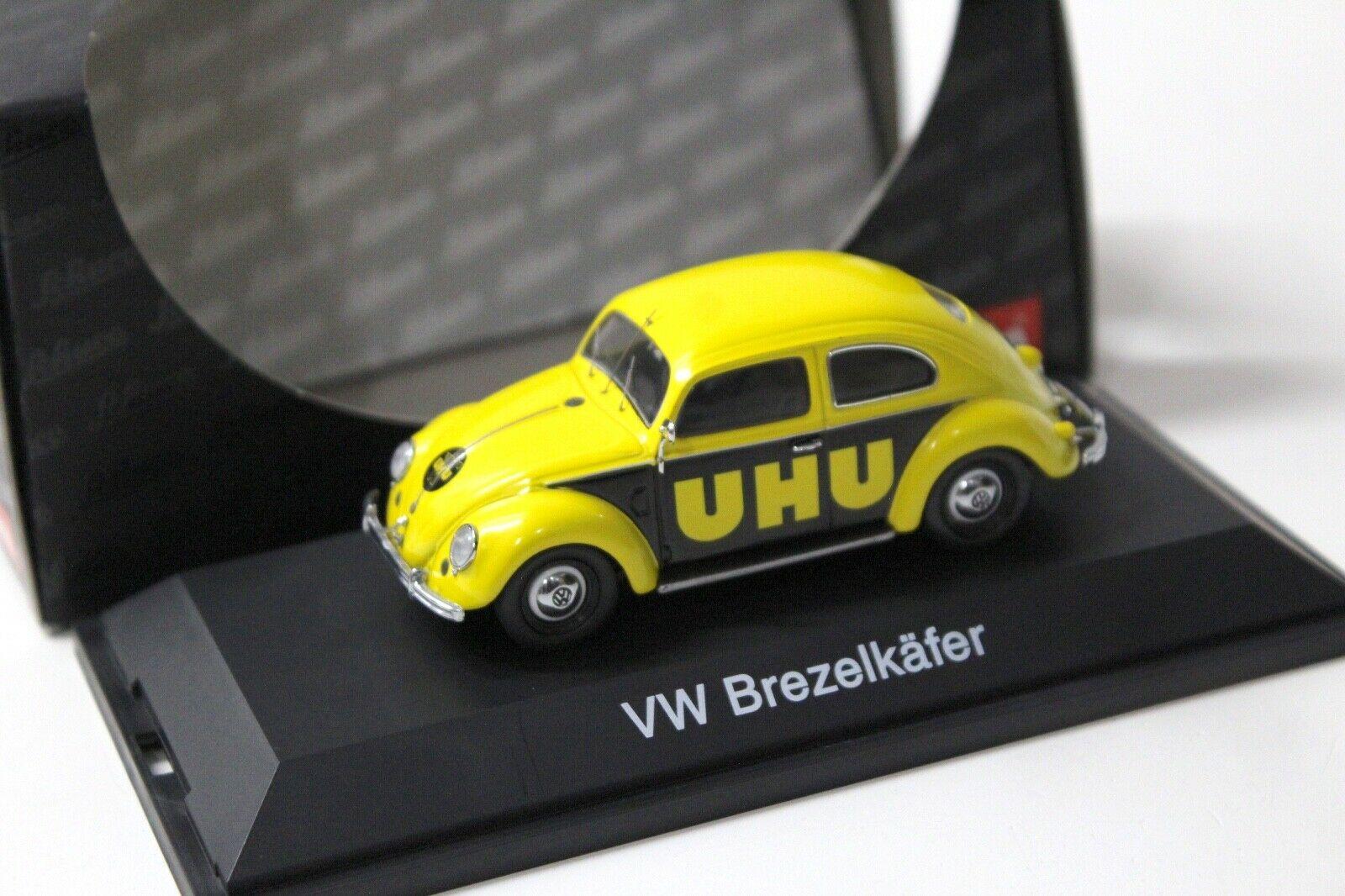 1:43 Schuco VW Brezelkäfer UHU yellow/ black