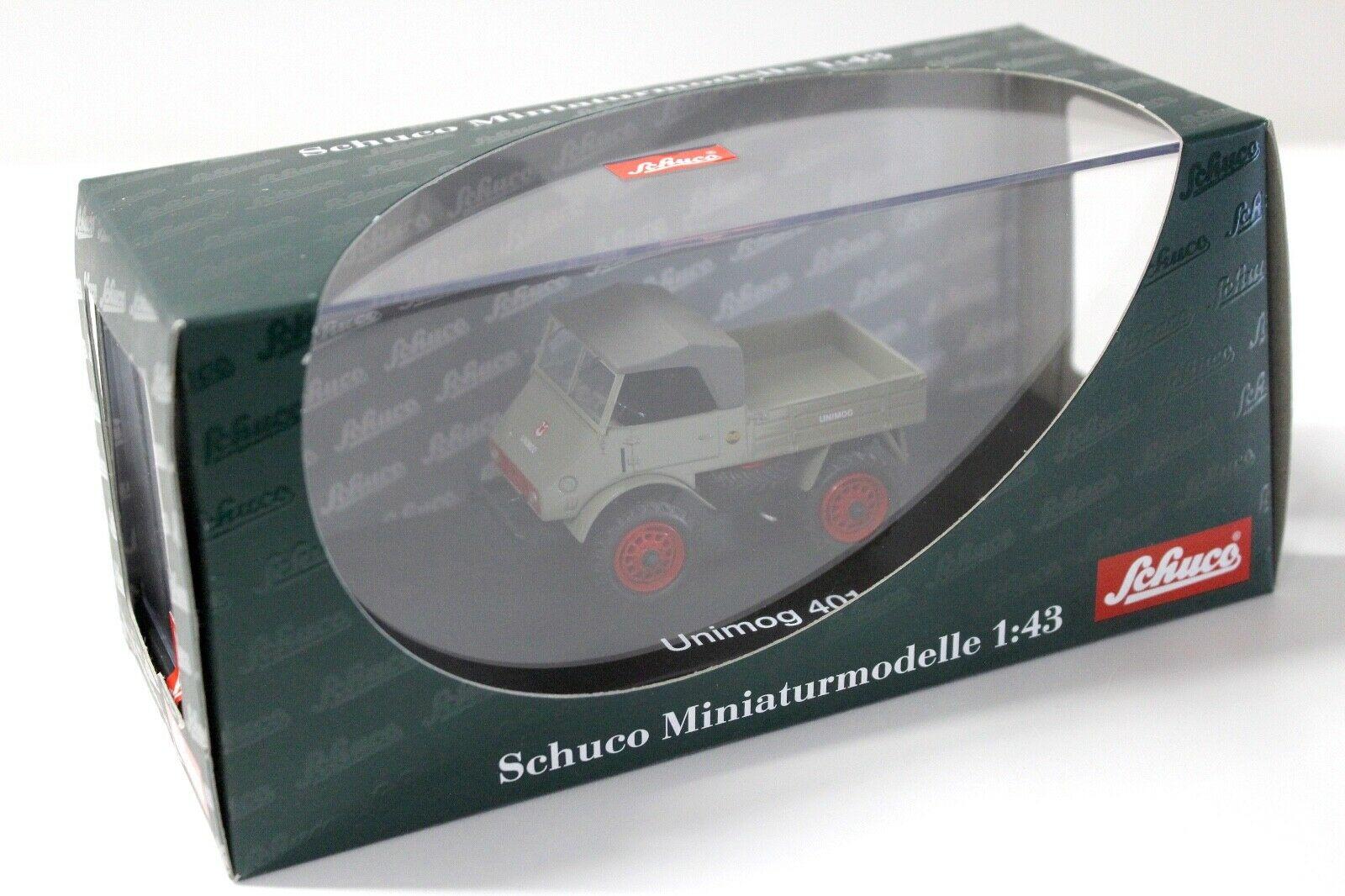 1:43 Schuco Mercedes Unimog 401 Faltdach grey