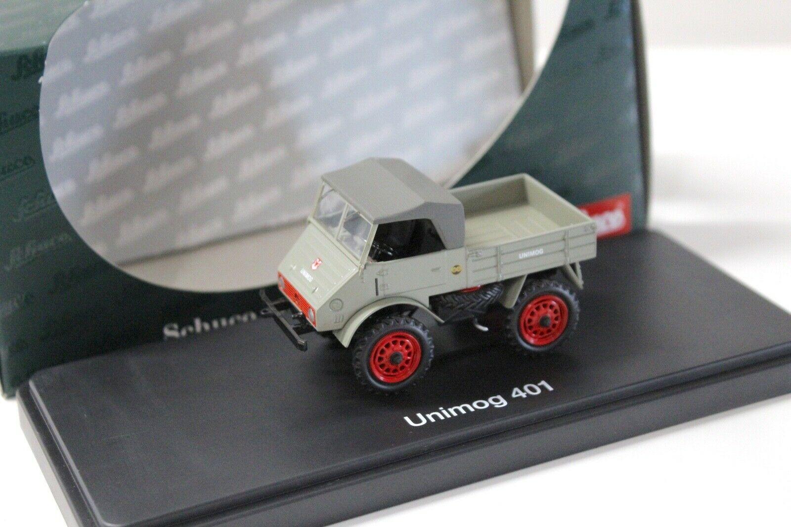 1:43 Schuco Mercedes Unimog 401 Faltdach grey