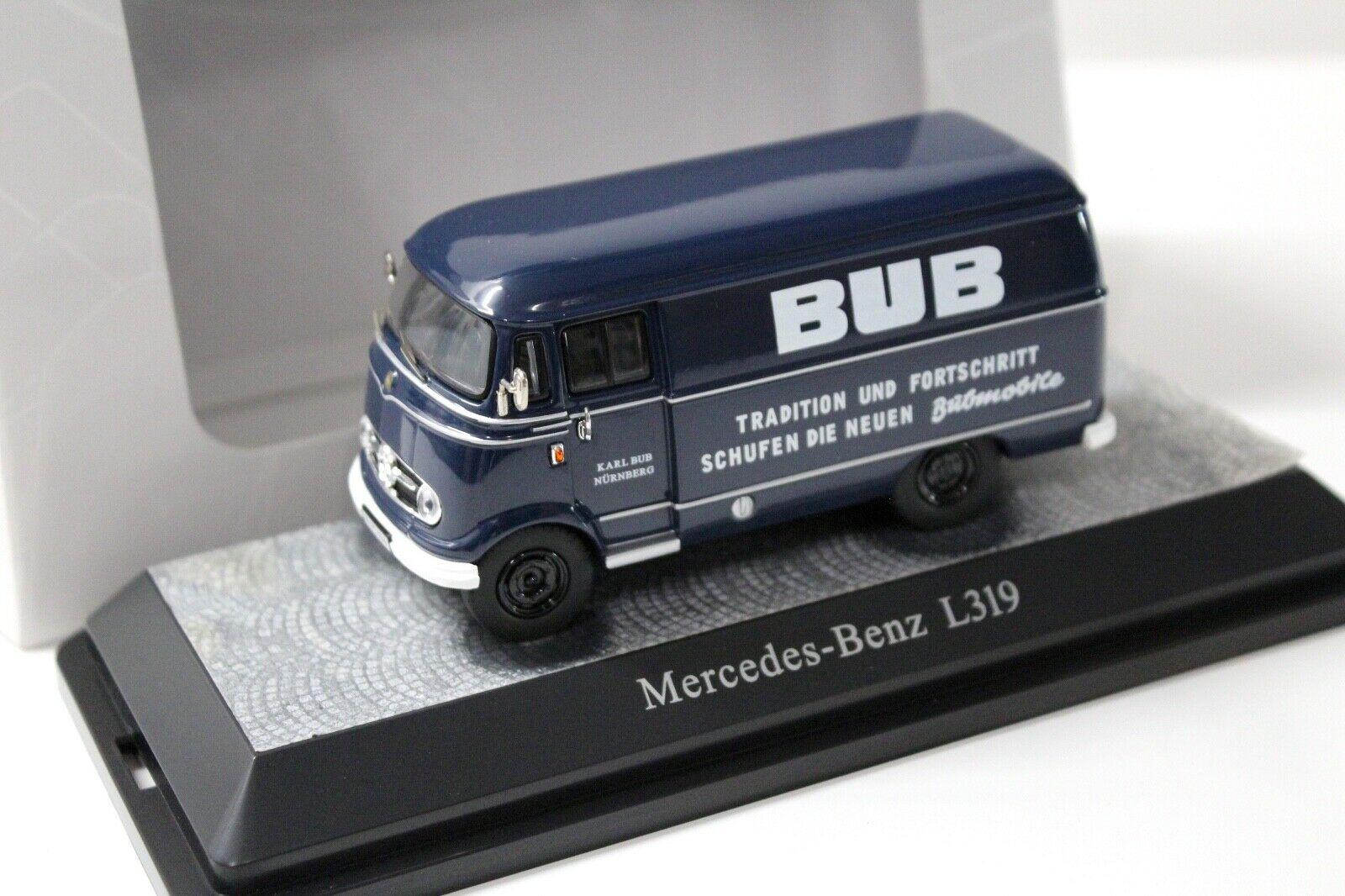 1:43 Premium ClassiXXs Mercedes L319 Van Kasten BUB dark blue