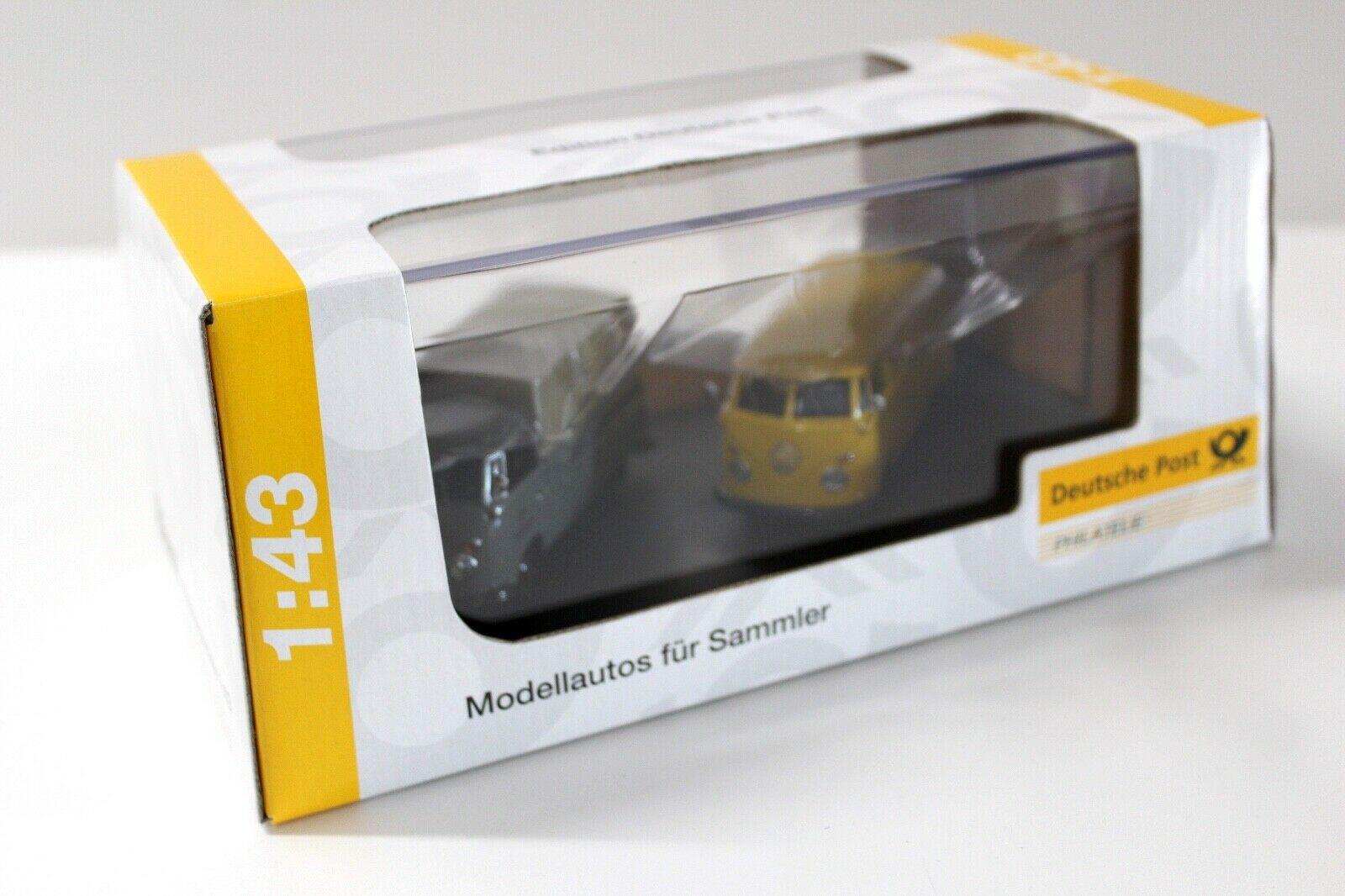1:43 Schuco VW T1 Pritsche/ Kasten SET 2 pcs. Deutsche Bundespost