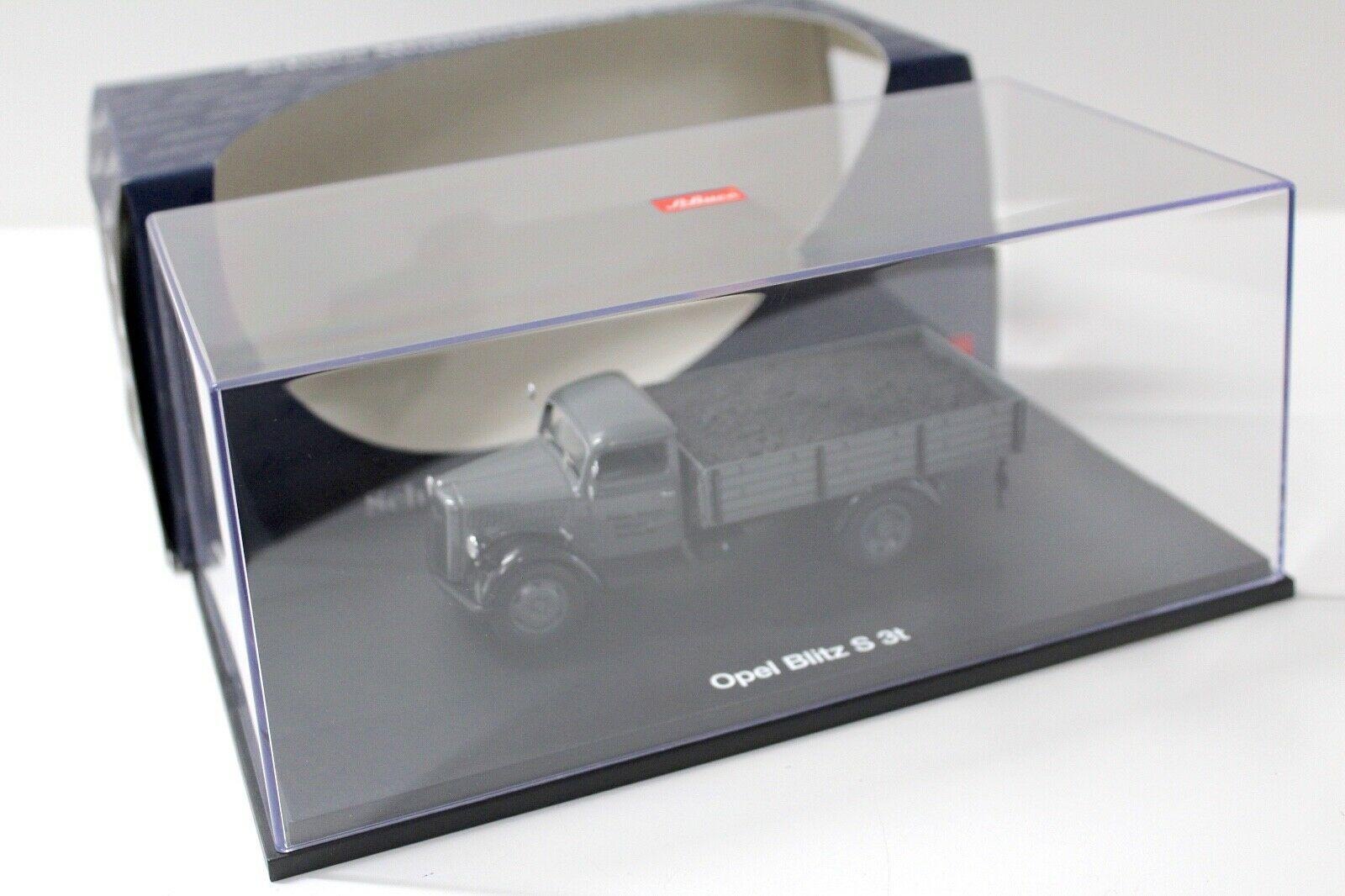 1:43 Schuco Opel Blitz S 3t Pritsche Schwarz Kohlen grey