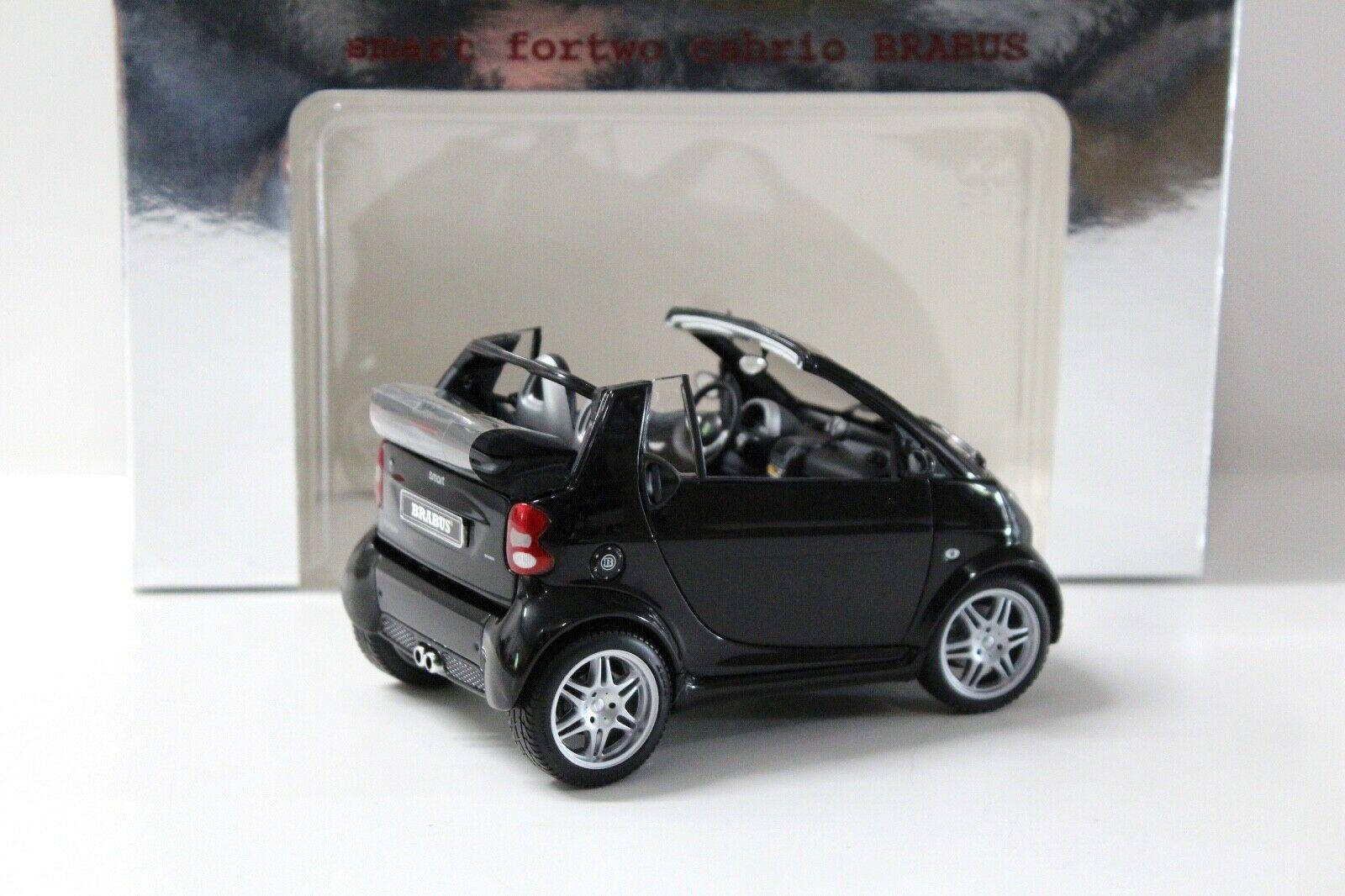 1:18 Kyosho Smart Fortwo Cabrio Brabus black DEALER VERSION