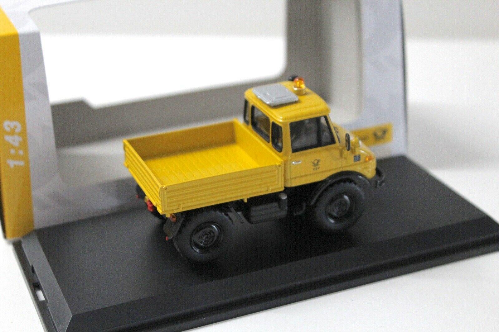 1:43 Schuco Mercedes Unimog 406 yellow DB Post