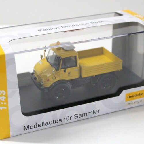 1:43 Schuco Mercedes Unimog 406 yellow DB Post