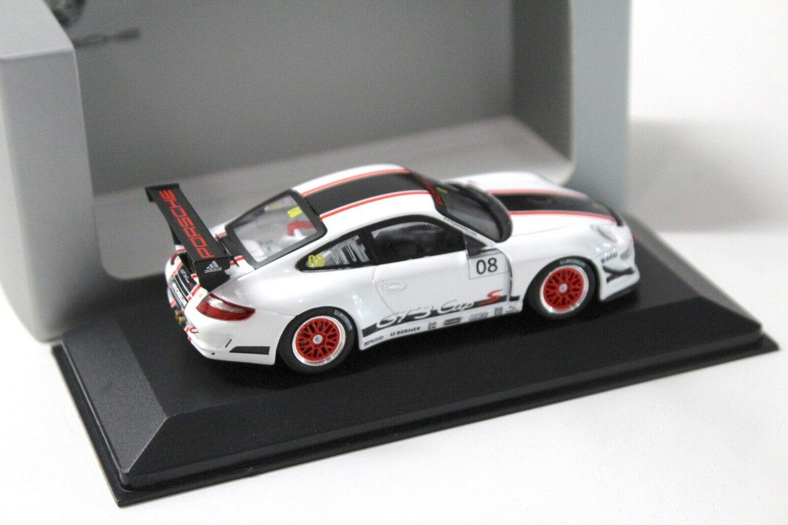 1:43 Minichamps Porsche 911 997 GT3 CUP S #08 white DEALER VERSION