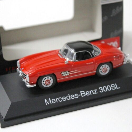 1:43 Schuco Mercedes 300SL Cabrio mit Hardtop red