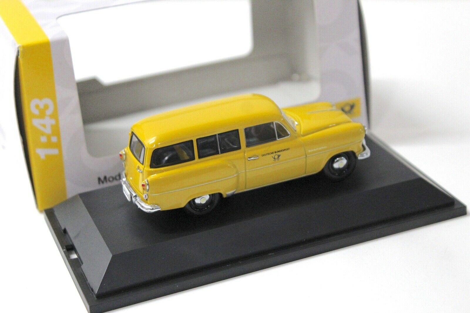 1:43 Schuco Opel Olympia Caravan Deutsche POST yellow