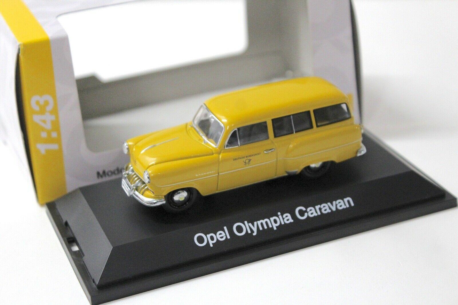 1:43 Schuco Opel Olympia Caravan Deutsche POST yellow