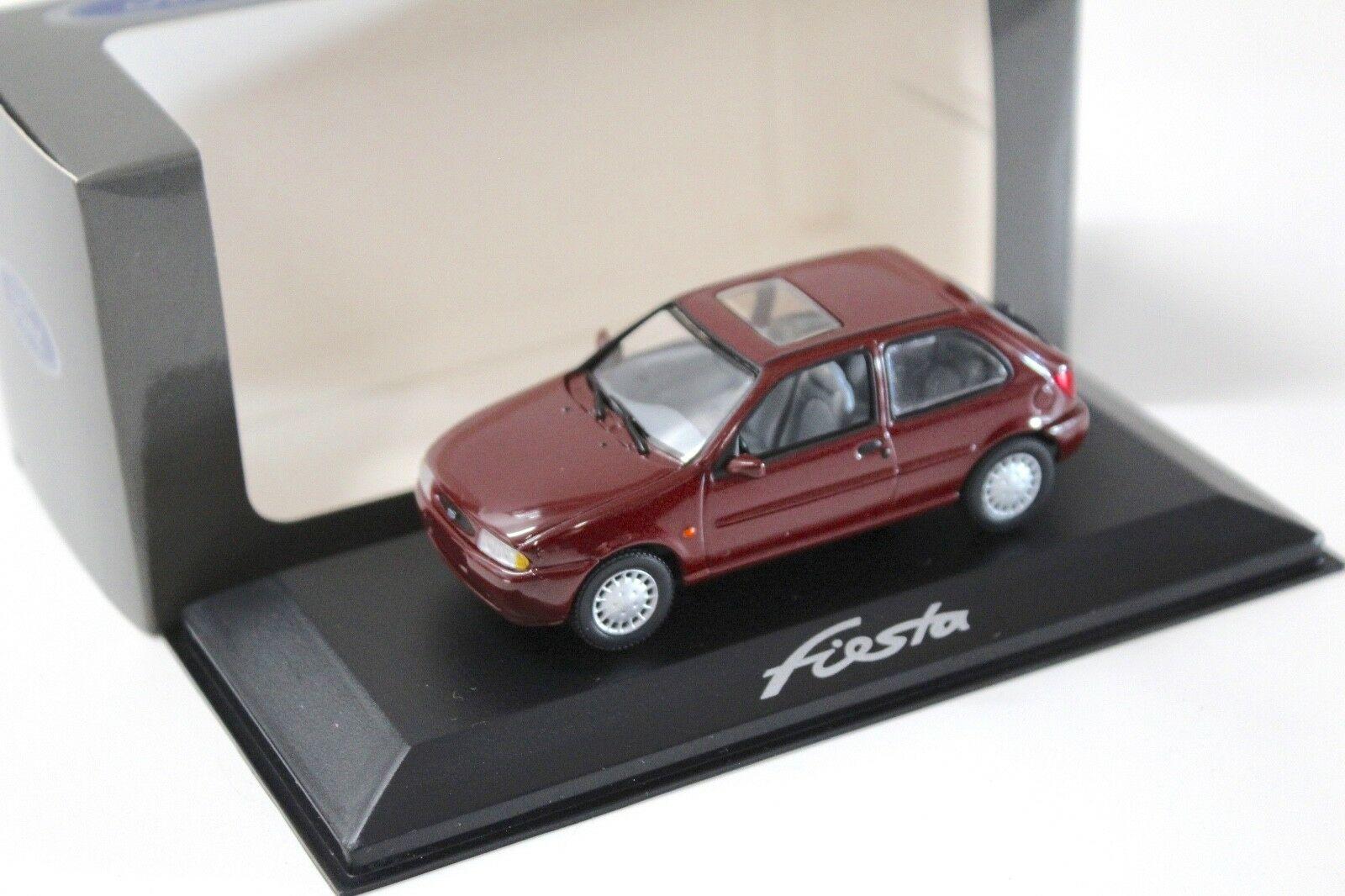 1:43 Minichamps Ford Fiesta Ghia 1996 dark red DEALER VERSION