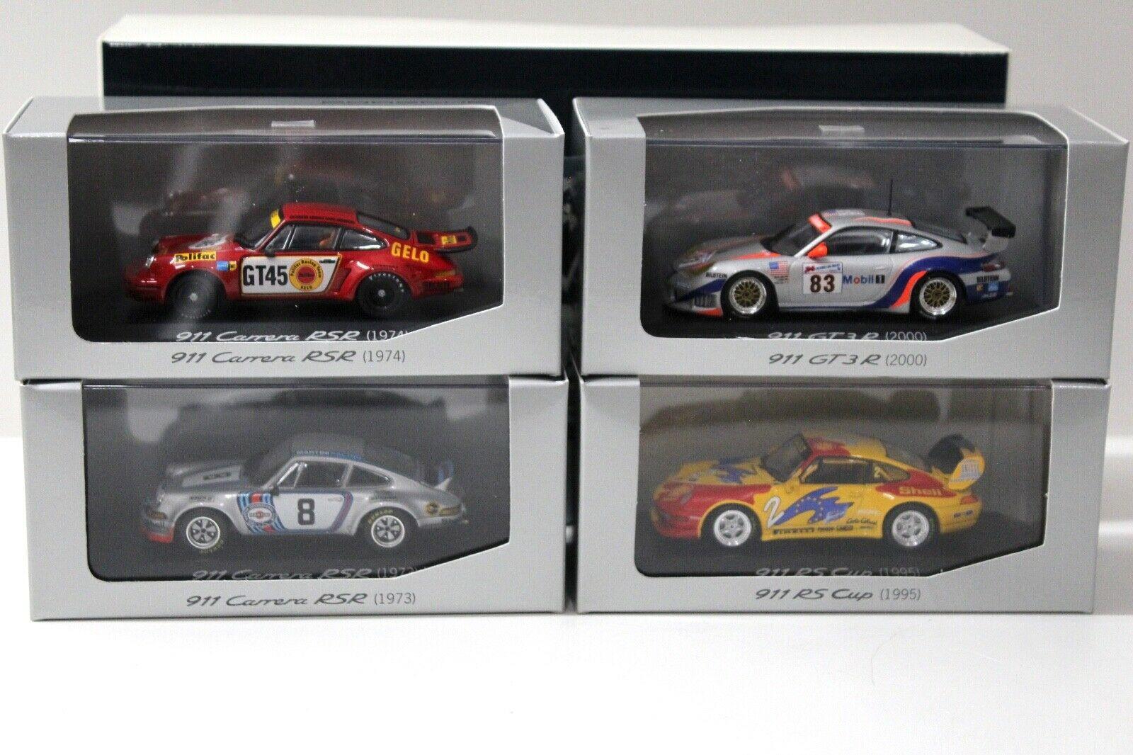 1:43 Minichamps Porsche History RS SET 4 pcs. 911 RSR DEALER VERSION