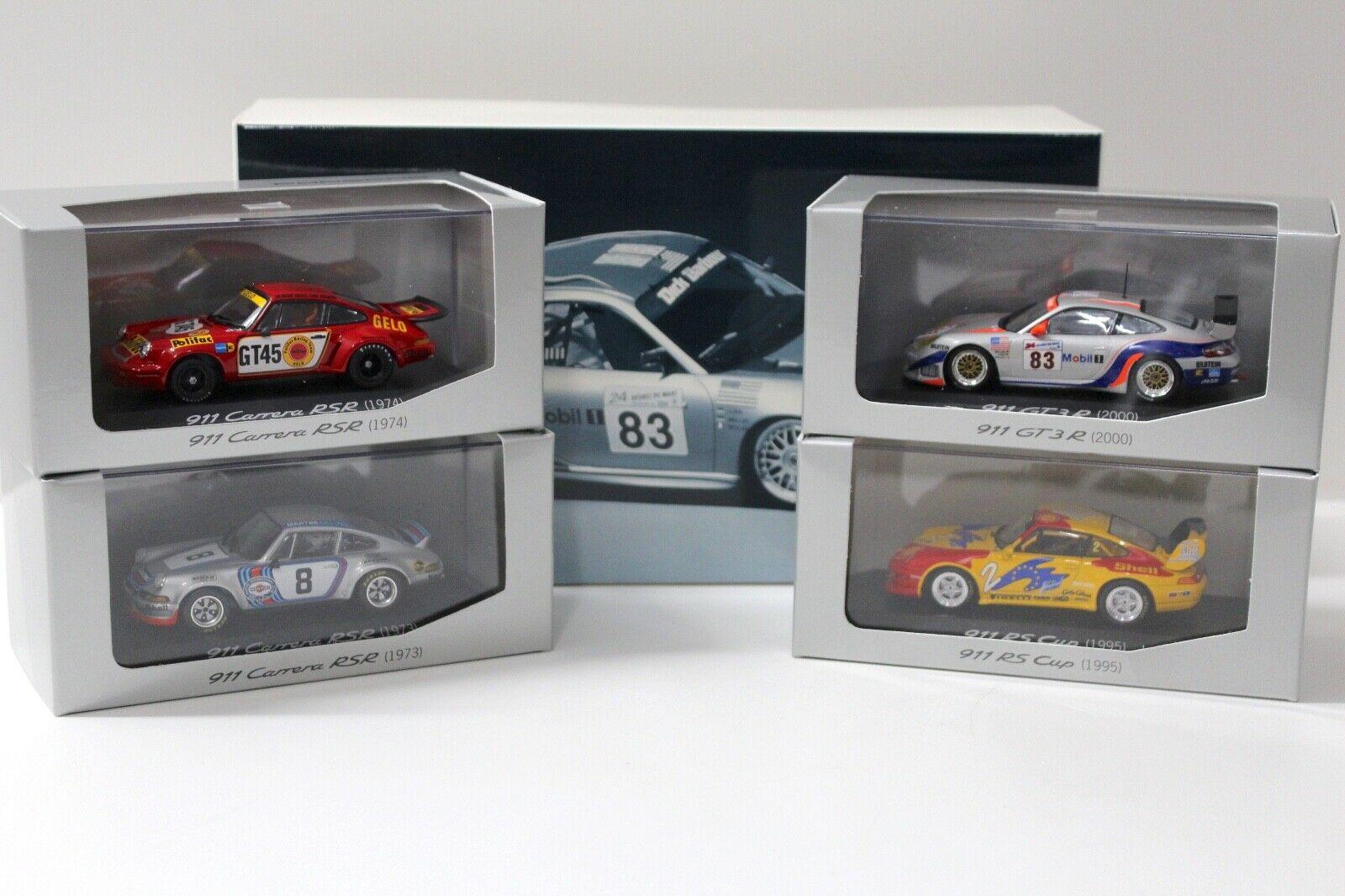 1:43 Minichamps Porsche History RS SET 4 pcs. 911 RSR DEALER VERSION