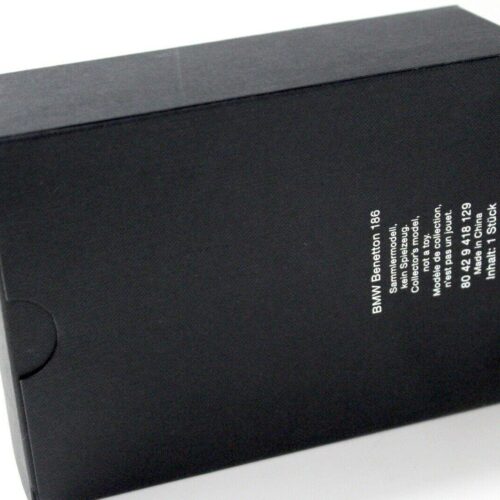 1:43 Minichamps BMW Benetton 186 Berger Mexico DEALER VERSION