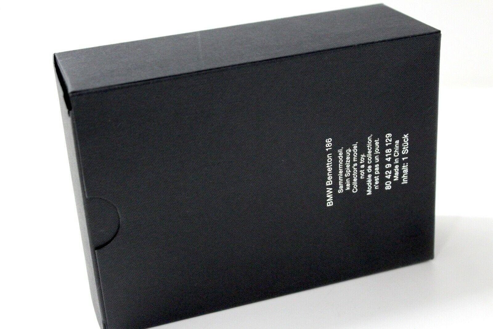 1:43 Minichamps BMW Benetton 186 Berger Mexico DEALER VERSION