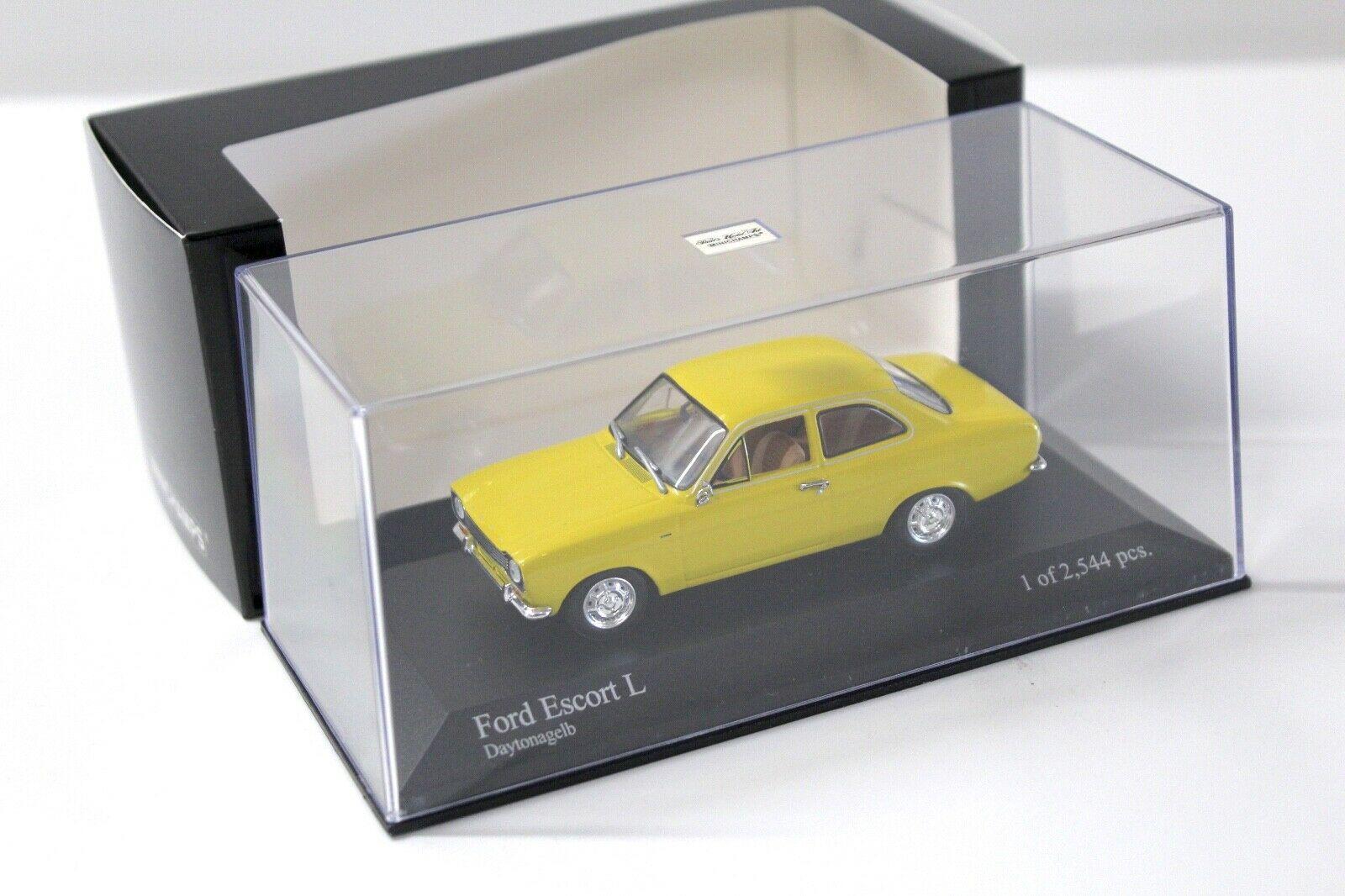 1:43 Minichamps Ford Escort L Daytona yellow 1971