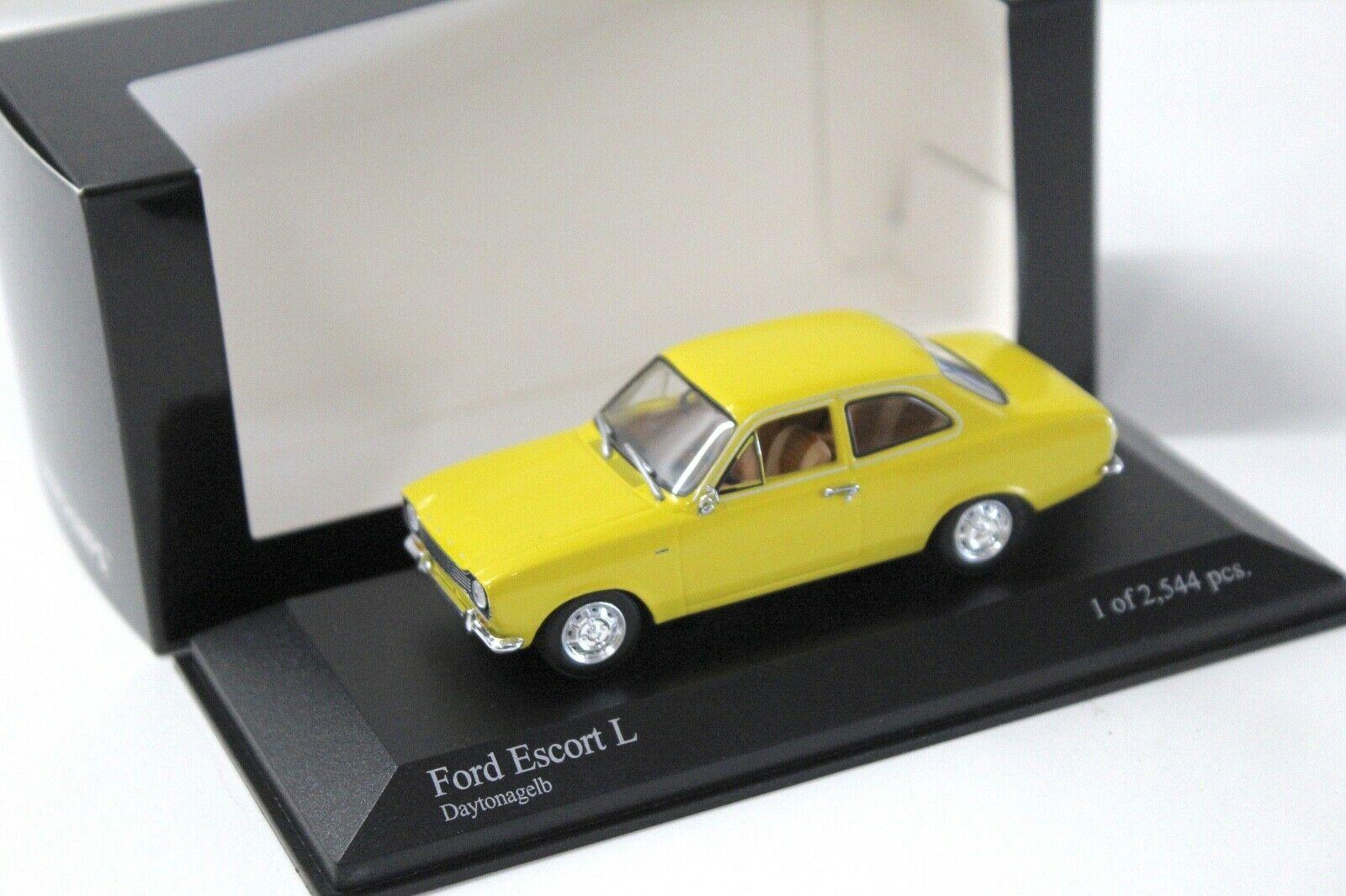 1:43 Minichamps Ford Escort L Daytona yellow 1971