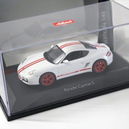 1:43 Schuco Porsche Cayman S white red Stripes