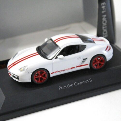 1:43 Schuco Porsche Cayman S white red Stripes
