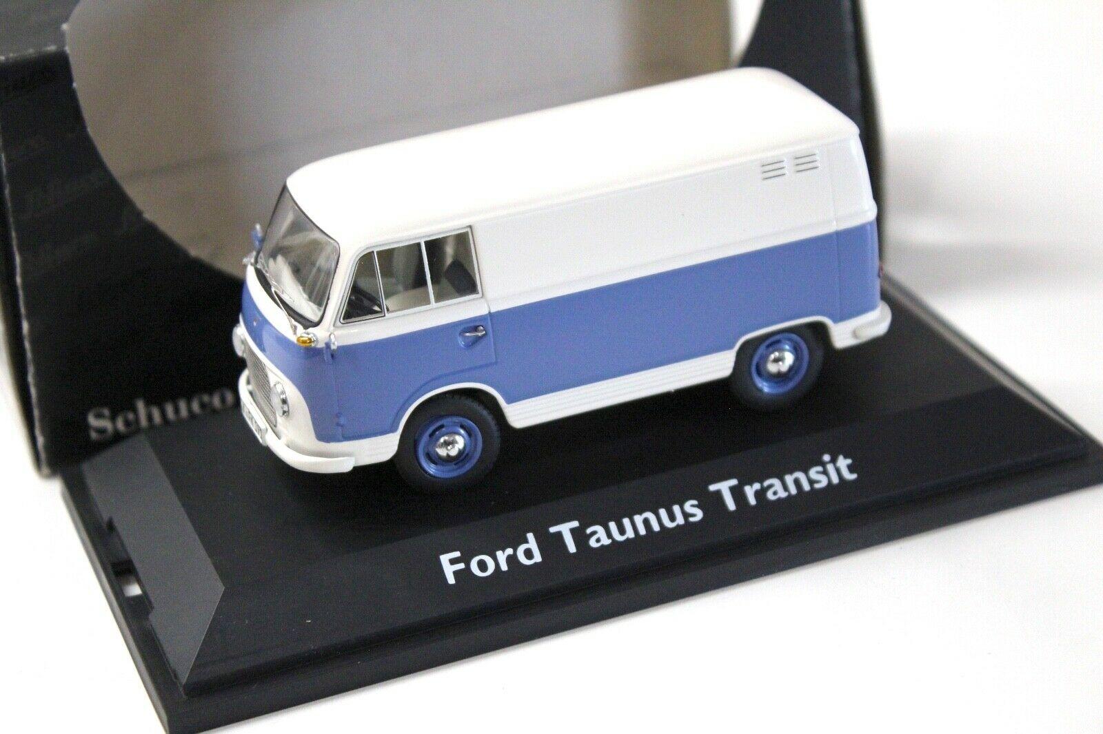 ID 51327 orig 1.jpg 1:43 Schuco Ford Taunus Transit Kasten white/blue