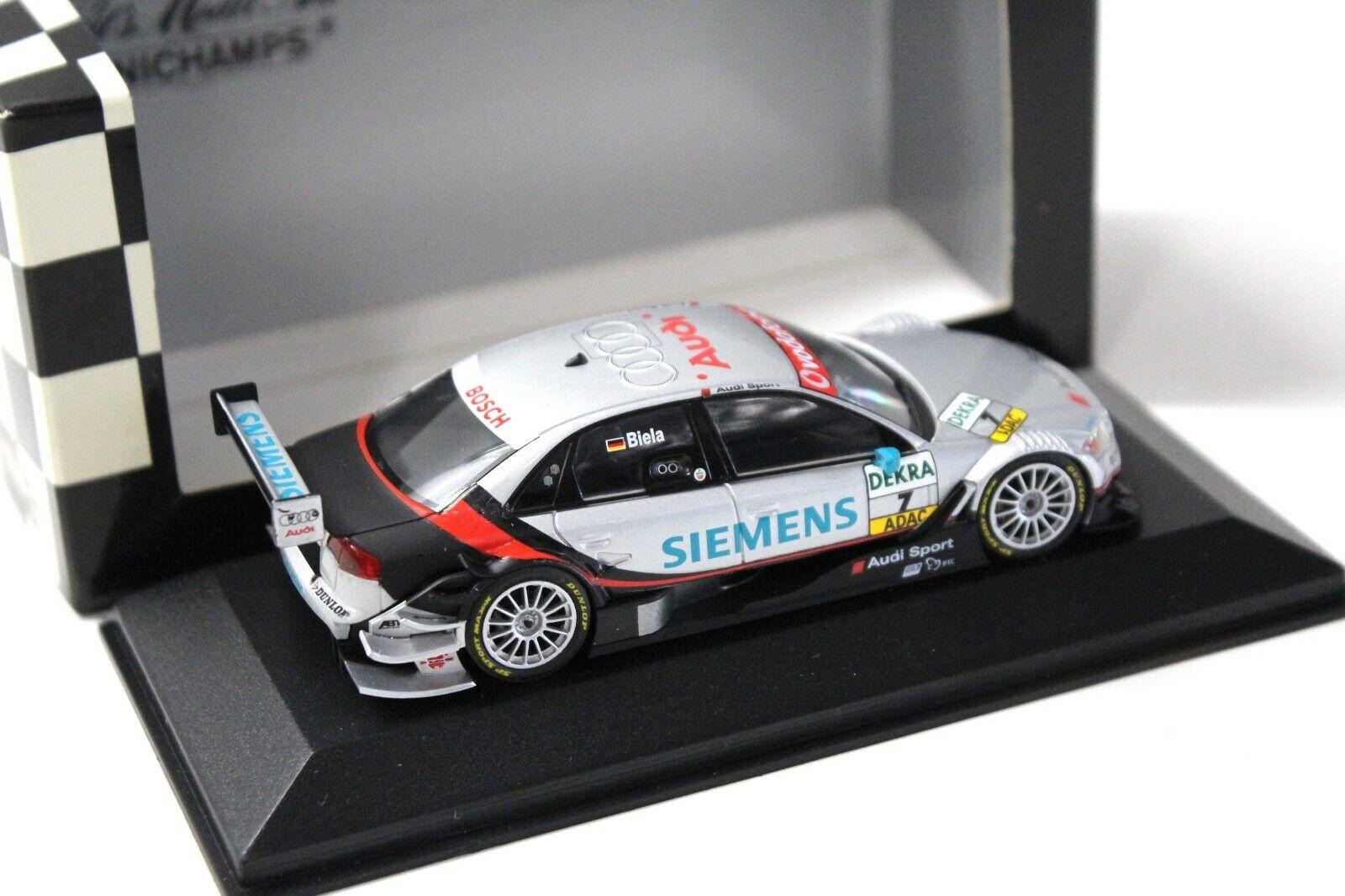 1:43 Minichamps Audi A4 DTM 2007 Biela #7 Siemens silver