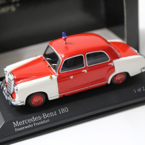 1:43 Minichamps Mercedes 180 Ponton Feuerwehr Frankfurt red/ white