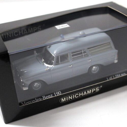 1:43 Minichamps Mercedes 190 KTW Krankenwagen DRK Rotes Kreuz grey